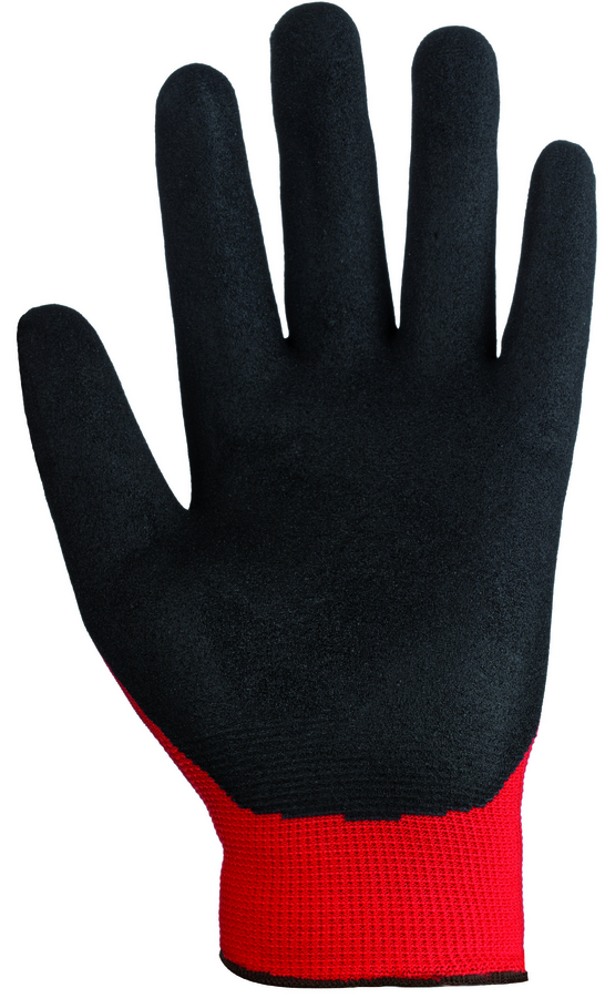 Luvas GNI Nitripor Preto/Vermelho