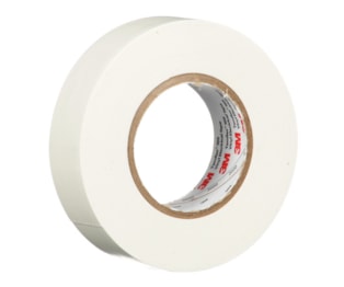 3M™ Temflex™ Vinyl Electrical Tape 165, White, 15 mm x 10 m, 100 Rolls/Case