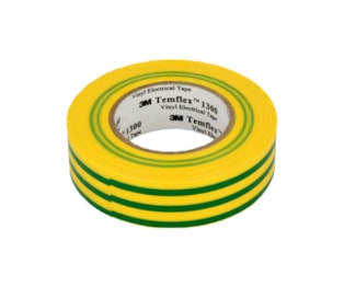 Fita PVC Amarelo/Verde Temflex 1300 - 19mm x 20Mt-3M
