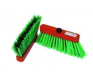 Vassoura Verde em Plástico Rijo - 25 Cm