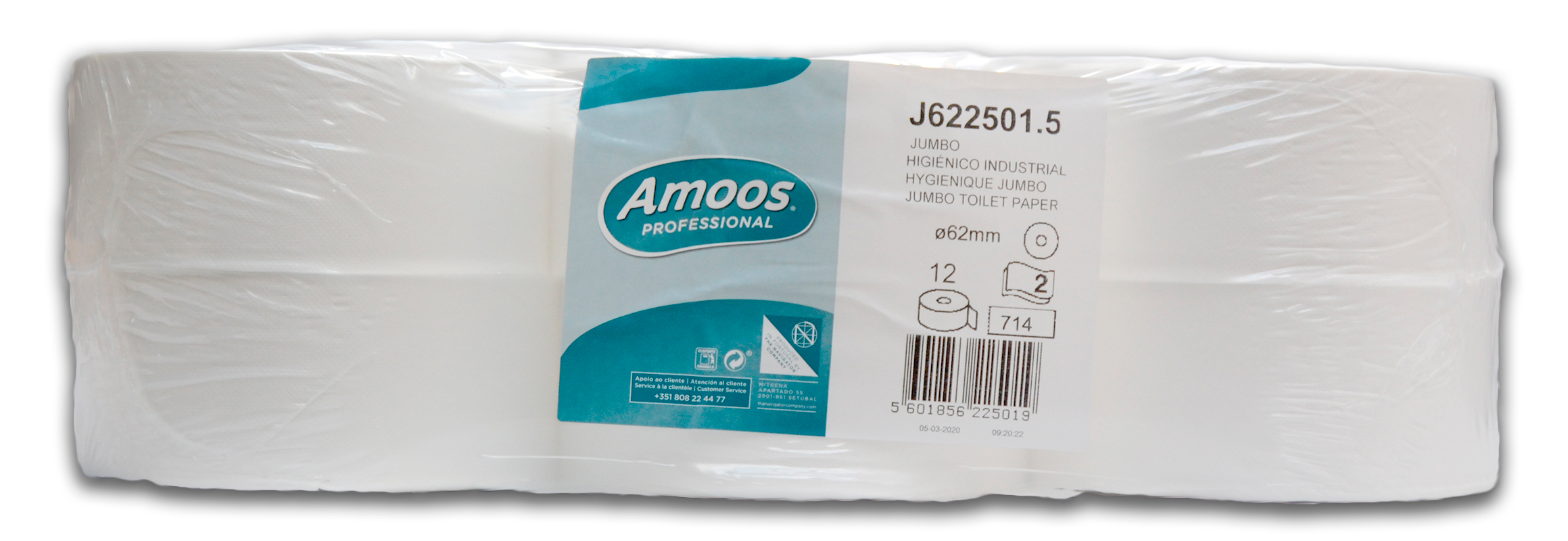 Papel Hig. Jumbo - Emb 12 Rls - 714S Amoos