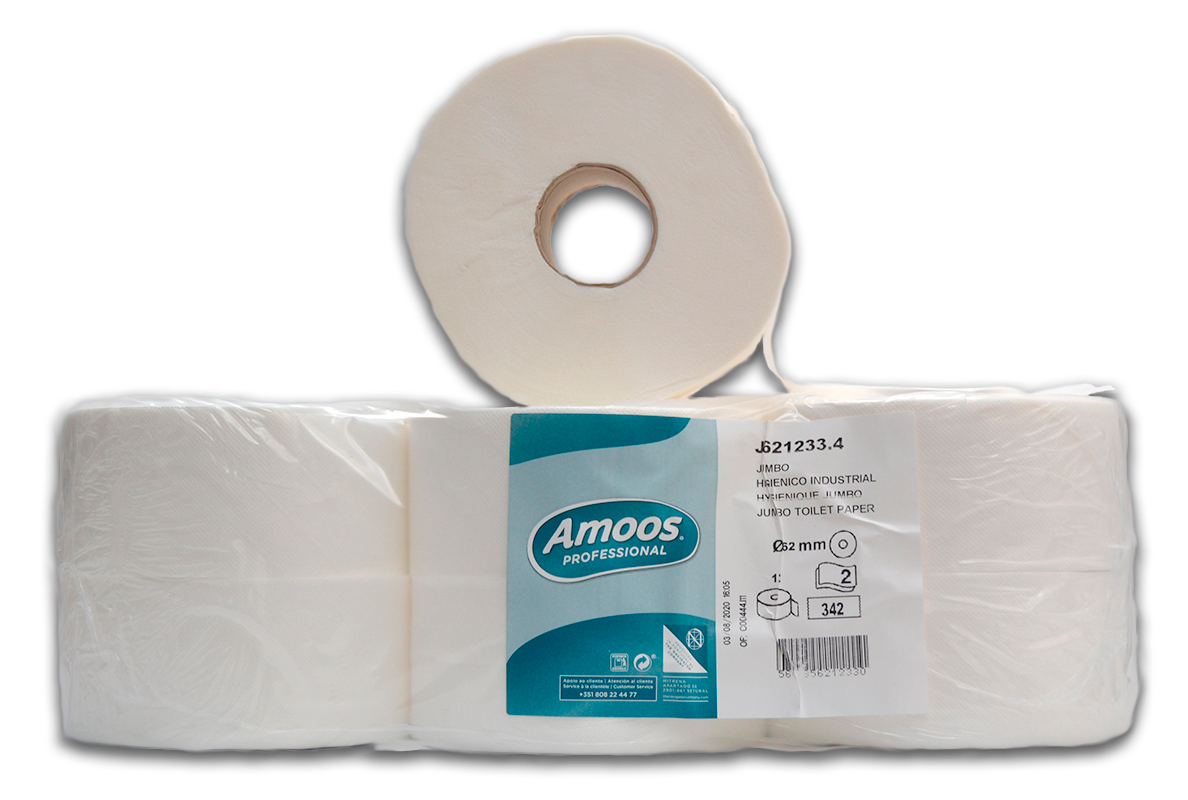 Papel Hig. Jumbo 2Fls - Emb. 12 Rls - 342S Amoos