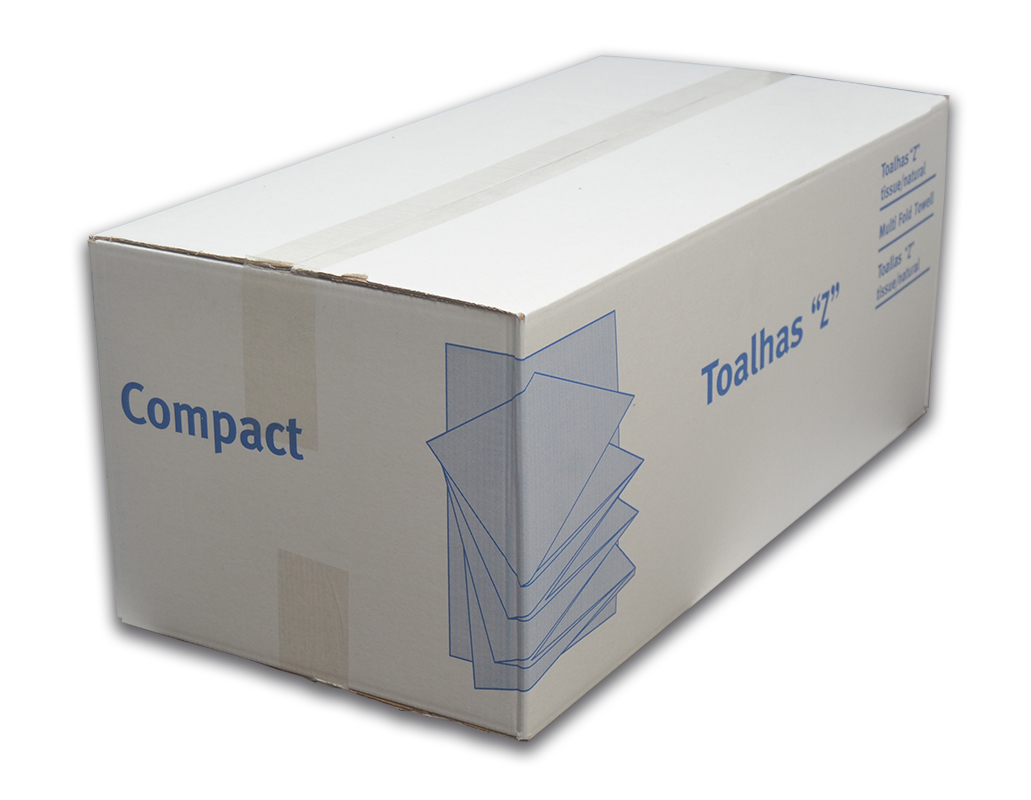 Toalha de Mão Tissue Compact 21x24 - Cx 3.000 Fls